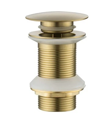 £9.99 • Buy NEW Bathroom Basin Sink Pop Up Drain Slot Plug Waste Drain Brushed Gold Brass UK