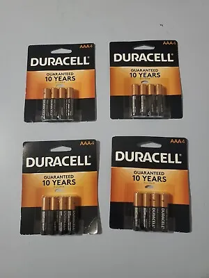Duracell AAA 4pks Alkaline Batteries Expires March 2031  Lot Of 4  New Sealed  • $15.99