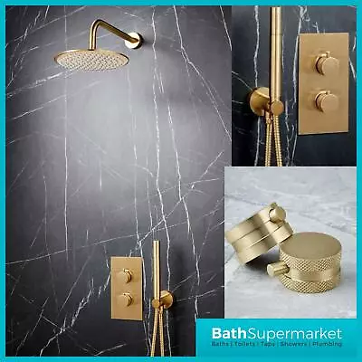£215 • Buy Concealed Shower Mixer Thermostatic Brass Valve Over Head With Rail Bathroom Set