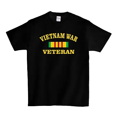 Vietnam War Veteran Ribbon T-Shirt - Black • $17.95