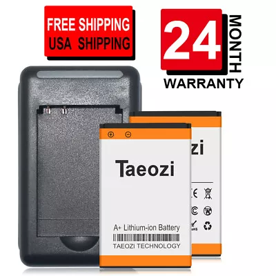 $15.47 • Buy 2X Battery For Nokia BL-5C 1600mAh Li-ionr Batterie Replacement+ Wall Charger