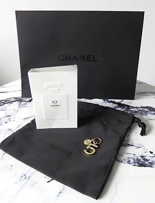 Chanel Gold Cc No.5 Holiday Limited Edition Charm 2023 With Black Pouch Bag New • £39.99