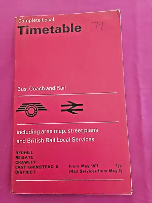 London Transport Complete Local Timetable. Bus Coach And Rail. 1971.  FREE POST • £8.25