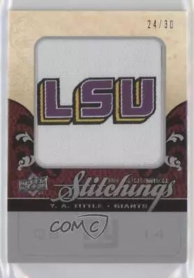 2008 UD Premier Stitchings College Logo Silver /30 YA Tittle Y A #PS-YT HOF • $9.44