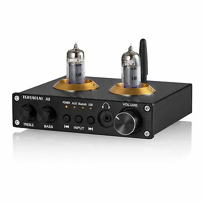 $55.44 • Buy HiFi Bluetooth 5.0 Vacuum Tube Preamp Stereo Receiver Headphone Amp USB Player