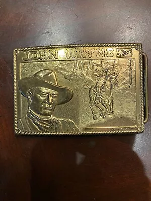 Rare John Wayne Patented Limited Edition Brass Belt Buckle No 3462 • $35