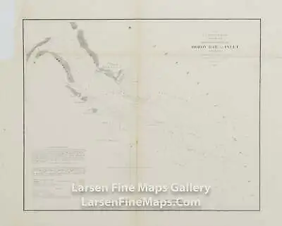 1855 Coast Survey Chart Of Doboy Bar And Inlet Georgia USCS Antique Map • $50