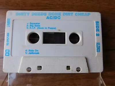 AC/DC - Dirty Deeds Done Dirt Cheap - Cassette / Tape Only • $30