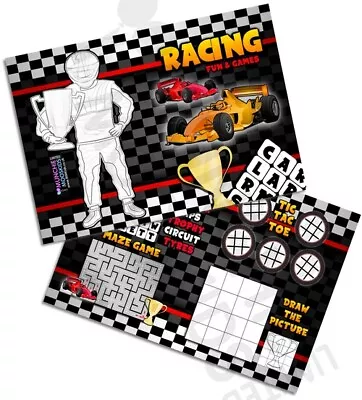 Pack Of 18 Racing Cars Fun And Games Activity Sheets Party Bag Books Fillers F1 • £4.50