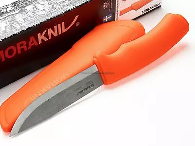 Mora Morakniv Bushcraft Blaze Orange Fixed Blade Survival Knife Stainless 12492 • $42.99