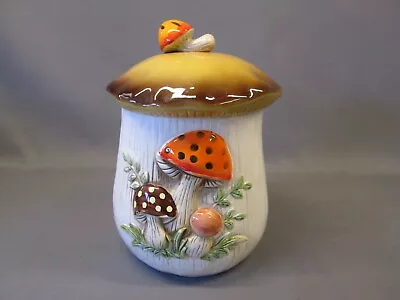 Sears Merry Mushroom Lidded Canister Cookie Jar Largest 11  Tall • $99.99