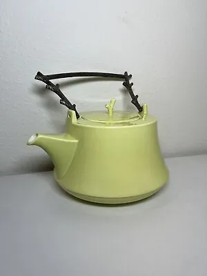 Villeroy & Boch Porcelain Tea Pot With Metal Branch Handle Germany Kitchen Decor • $35