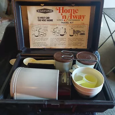 Vintage Travl-Mate By Empire Home 'n Away 12v / 120v Car Coffeemaker Travel Kit • $24.94
