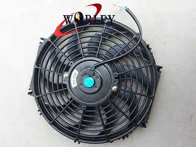 9  12V 9 Inch Bend Pull/Push Slim Radiator Electric Thermo Fan+Mounting Kits • $37