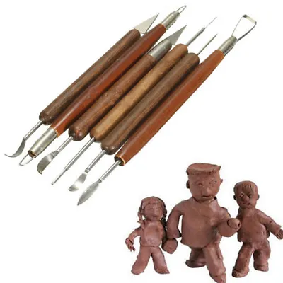 £6.71 • Buy 6pcs Clay Sculpting Wax Carving Pottery DIY Tools Shapers Polymer Modeling Gift√