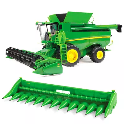 John Deere 1:16 Big Farm S690 Toy Combine Harvester W/Corn/Grain Heads 65cm 3+ • $207