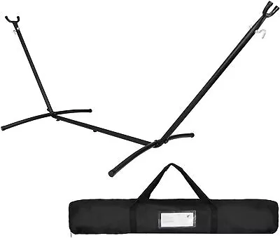 9FT Hammock Stand 2 Person 620LB Capacity Steel Frame W/Carrying Case Black • $58.58