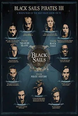 £6.99 • Buy Black Sails Pirates TV Series Poster Print T608