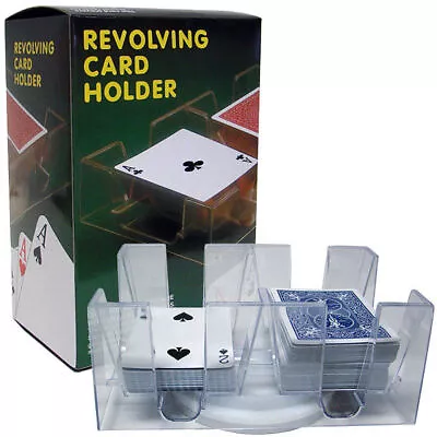 6-Deck Rotating Card Holder - Revolving Playing Card Tray • $32.73