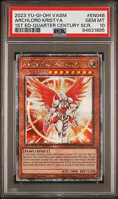 Yugioh 1st Ed Vasm-en048 Archlord Kristya Secret Rare Psa 10 Gem Mint #84831885 • $399.90