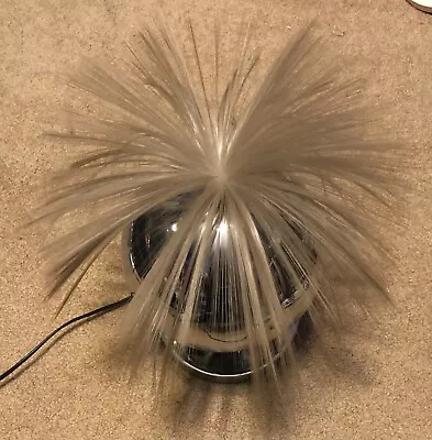 Vintage Fantasia Sunburst Fiber Optic Rotating Globe Lamp Mid Century Light • $250