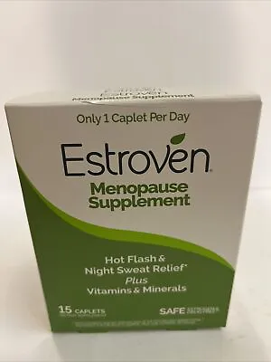 Estroven Menopause Supplement Hot Flash Relief 15 Caplets 09/2024^ LOT OF 3 • $19.49