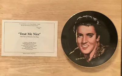 Elvis Presley Collector Plate  Treat Me Nice  Plate 4 Bradford Exchange Delphi • $4.99