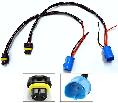 HID Kit Extension Wire 9007 HB5 Two Harness Head Light Bulb Ballast Socket Plug • $10.45