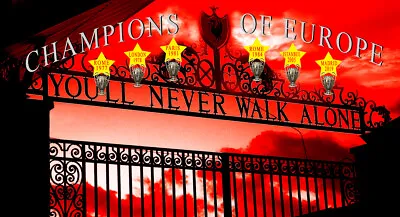 £11.99 • Buy Champions Of Europe Liverpool Football CANVAS WALL ART Picture Print Red