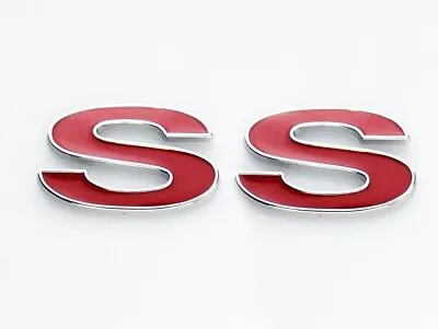 2pcs Fits 96-02 SLP SS Fender Emblem Badge Stickers 12369965R (Chrome Red) • $17.99