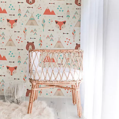 £158.95 • Buy Non-Woven Wallpaper Traditional Geometric Cartoon Animals Indian Style Mural