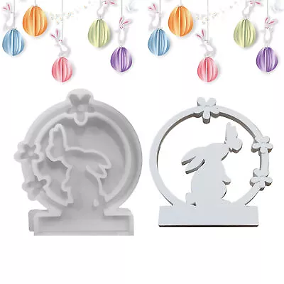 Bunny Silicone Mold 3D Easter Rabbit Wax Candle Making Molds Resin Crafting Mold • £7.32