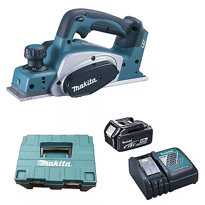 MAKITA 18V LXT BKP180 BKP180Z BKP180RFE PLANER 1 X BL1830 1 X DC18RC AND CASE • £460.48