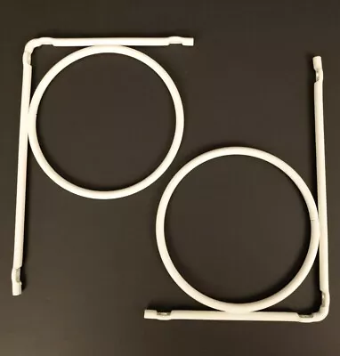 Ikea Set Of 2 White Circle Metal Wall Brackets For Shelf Retro Modern • $20