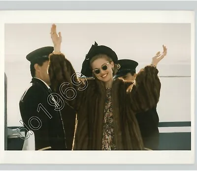 Shot Of Singer MADONNA Leaving Airplane In FUR COAT 1980s Press Photo • $24.50