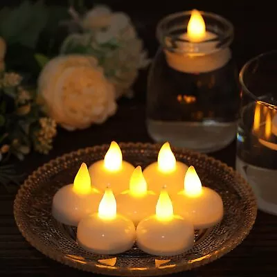 12 Pack Waterproof Flameless Floating Tealights Christmas Battery Tealights Batt • $25.43