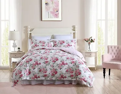 Laura Ashley Lidia Printed Quilt Cover Set Pink • £100.79