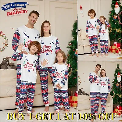 Christmas Tree PJs Family Matching Sleepwear Xmas Boy Girl Pyjamas PJs Set New • £9.55