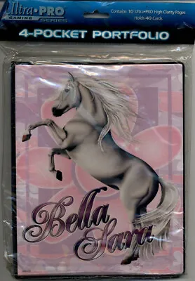 Bella Sara 4-POCKET ULTRA PRO PORTFOLIO BINDER - BELLA (white Horse) • $10.95