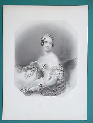 LADY FORBES Queen Victoria 's Bedchamber-Woman - SUPERB 1840 Antique Print • $44.95