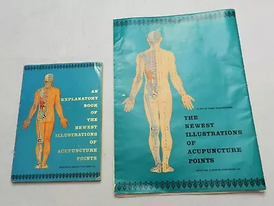 3 POSTERS & Explanatory Book For 1973 Newest Illustrations Of Acupuncture Points • $40