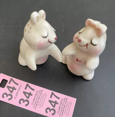 Bunny Hug Yellow Salt And Pepper Shakers  Vintage 1950's By Van Tellingen • $12.16