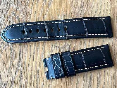 OFFICINE PANERAI OEM 24mm NAVY BLUE CROC STRAP FOR TANG BUCKLE • £159.99