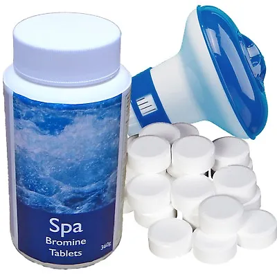 £26.50 • Buy 18 X Bromine Tablets Hot Tub Spa Child Proof Container Swimming Pool Dispenser 