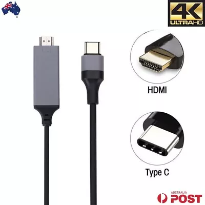 USB C To HDMI Cable USB 3.1 Type C To HDMI Male 4K Cord For Samsung S8 S8+ S9 • $14.35