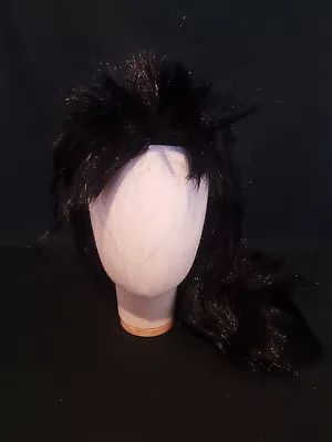 £12.66 • Buy Black Heavy Metal Mullet Wig Poiter Redneck Hillbilly Trash Fancy Dress