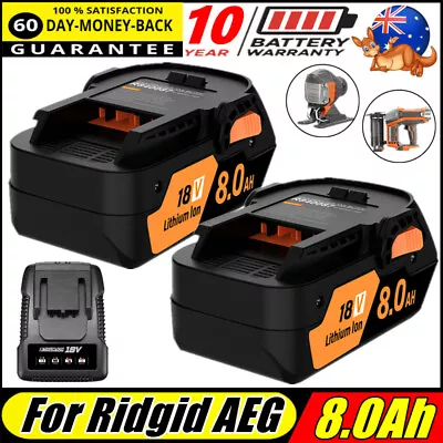 1-2x 8.0Ah 18V Li-ion Battery For AEG L1830R L1850R R840087 R840086 / Charger • $50.99