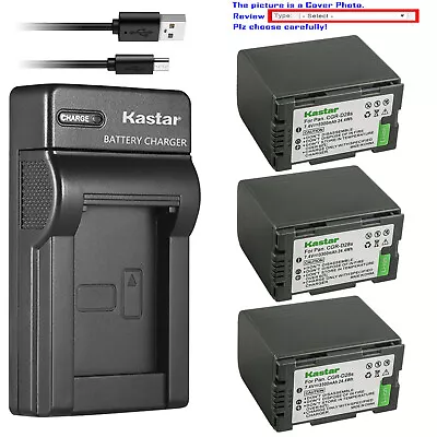 Kastar CGR-D28 Battery Slim USB Charger For Panasonic NV-MX3EN NV-MX1 NV-MX7DEN • $6.59