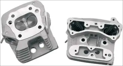 S&S Cycle Silver Cylinder Heads For Evolution EVO W/ Stock Style Pistons 84-99 • $1320.92