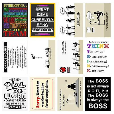 Office Quotes Retro Metal Signs/Plaques Man Cave Cool Novelty Gift 3 • £4.84
